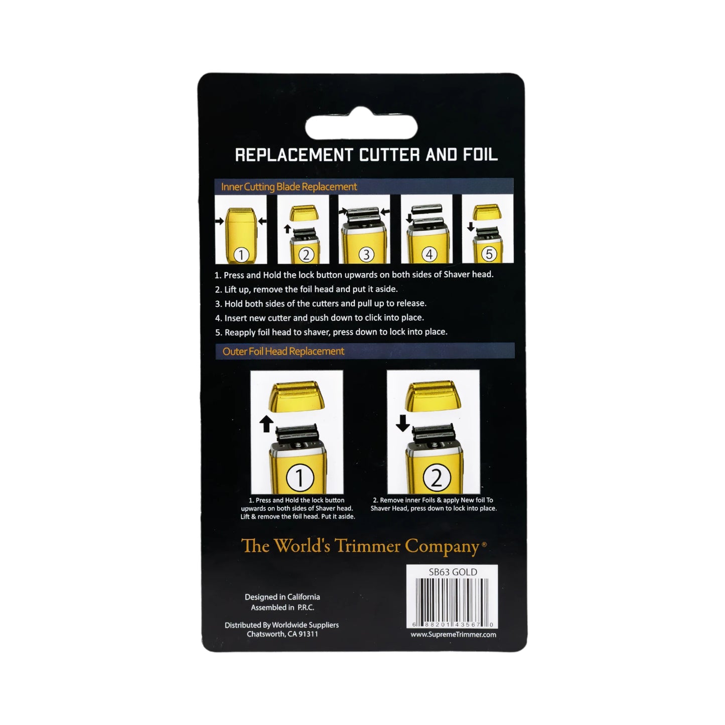 Repuesto Supreme Trimmer para Shaver Crunch Gold