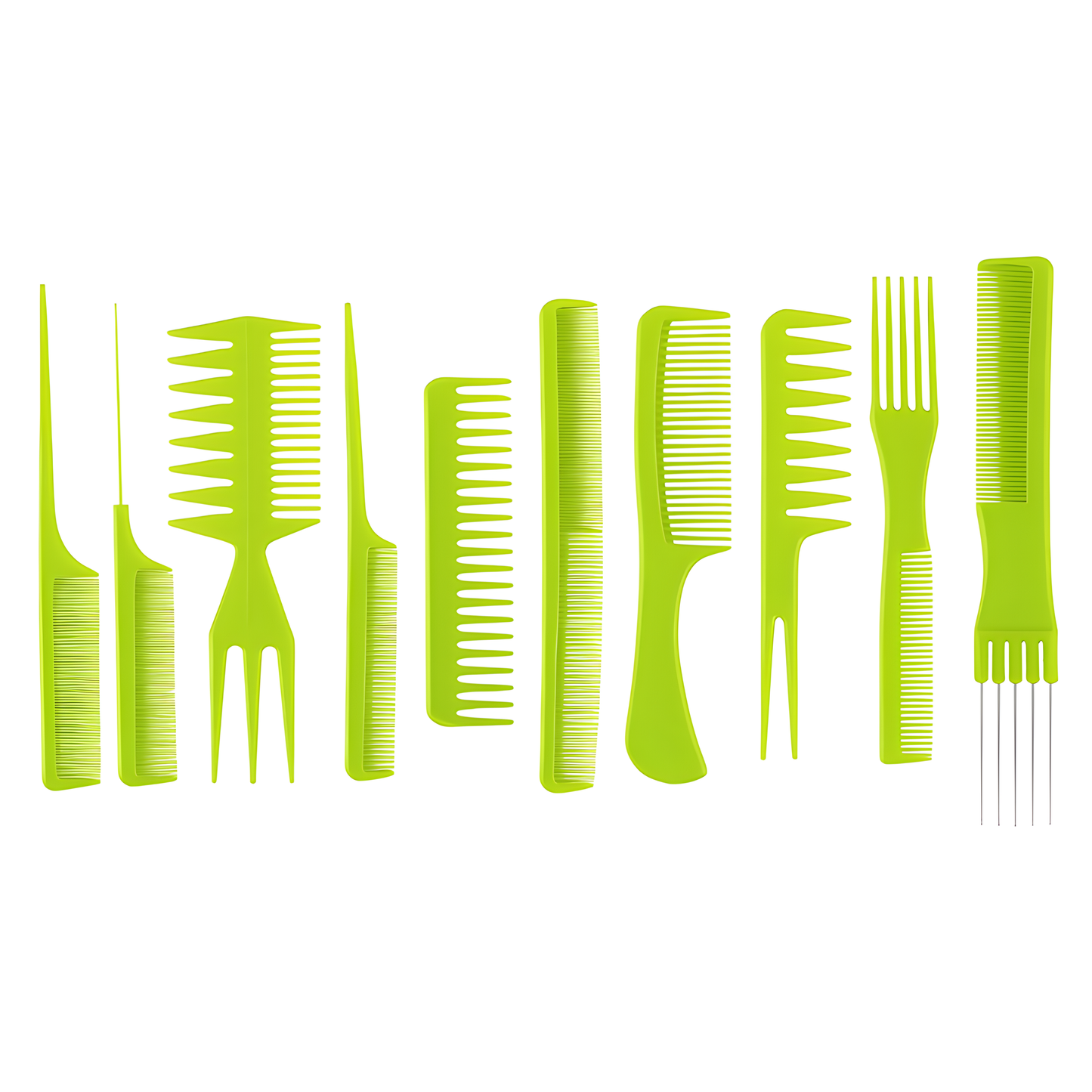 Set de 10 Peinetas Verde