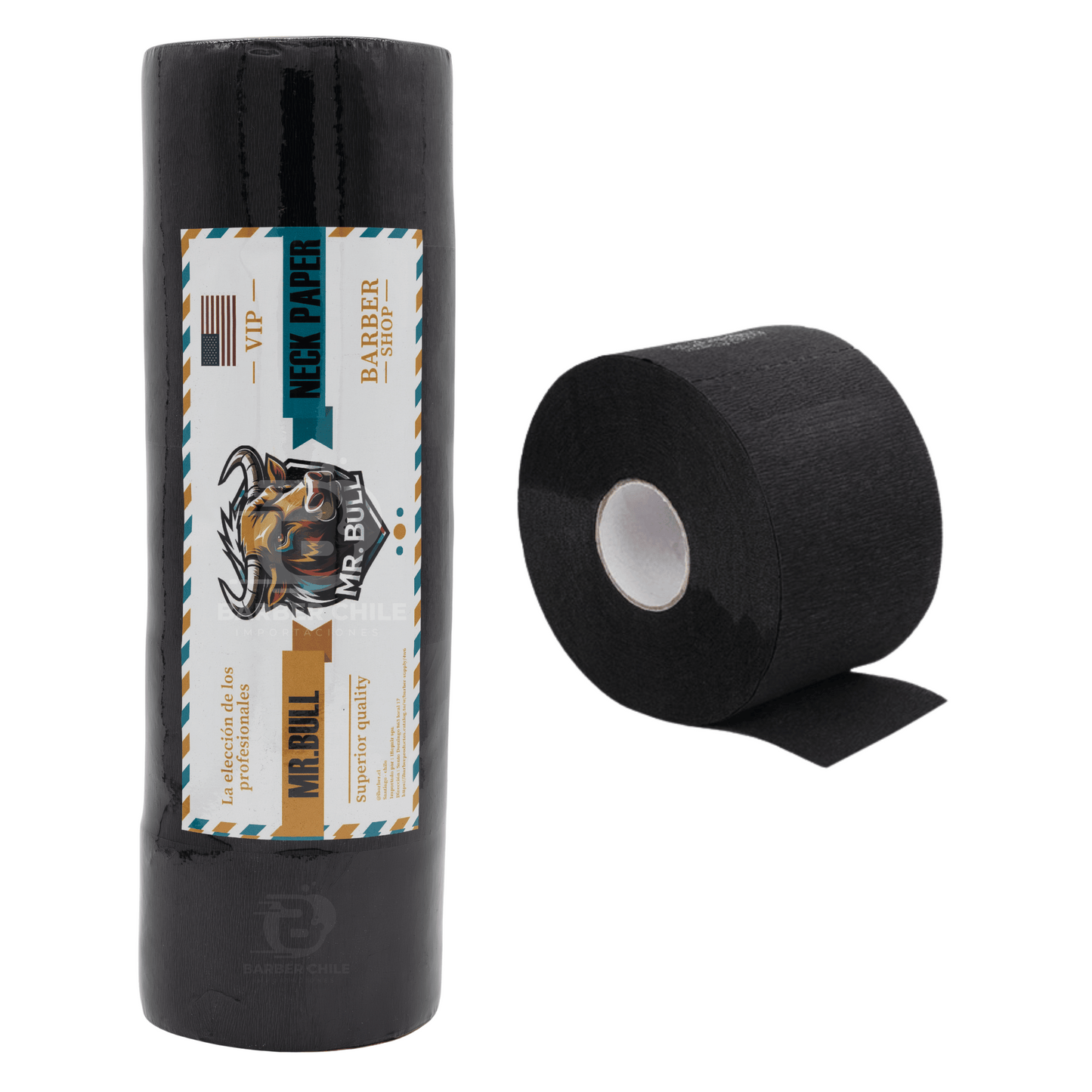 Pack x5 Papel de Cuello Negro MR BULL