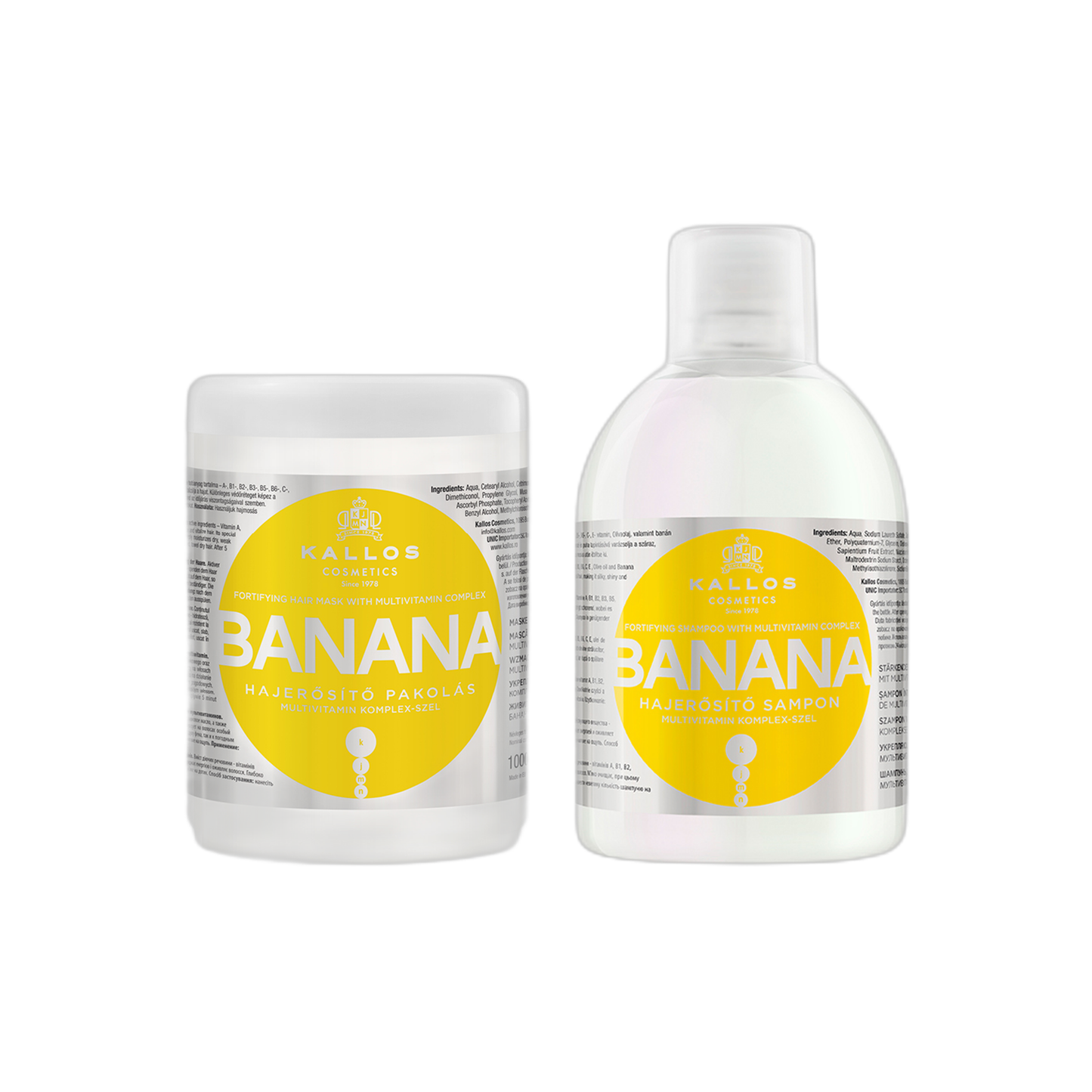 KALLOS - Set BANANA Mask+Shampoo 1000ml