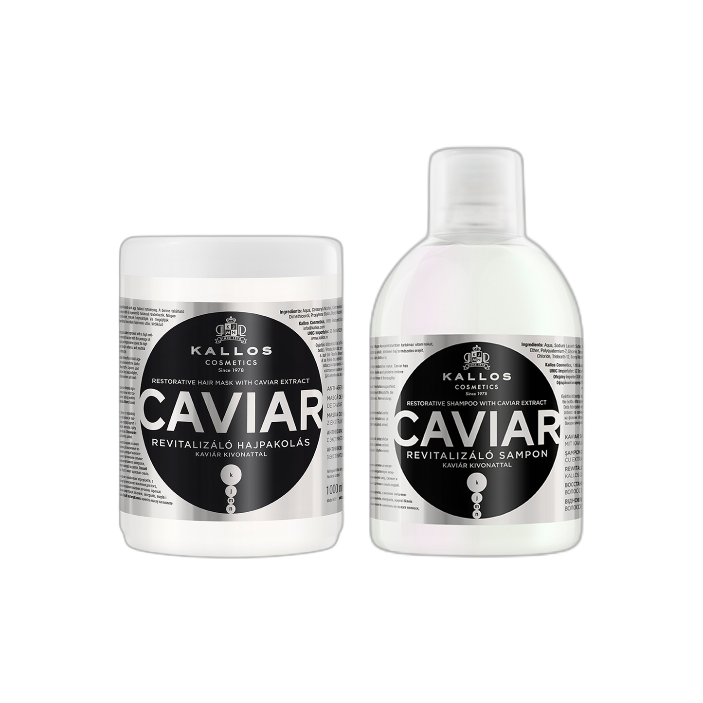 KALLOS - Set CAVIAR Mask+Shampoo 1000ml