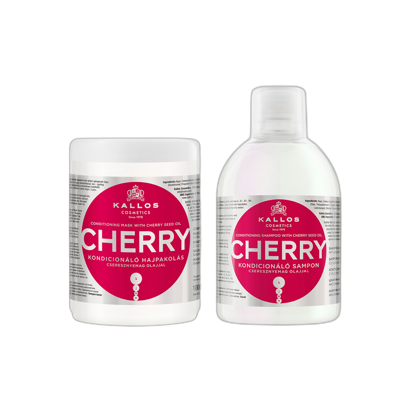 KALLOS - Set CHERRY Mask+Shampoo 1000ml