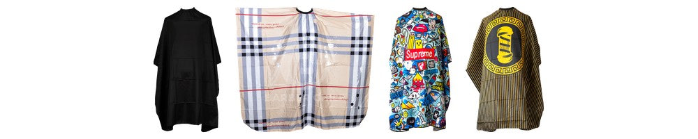 Capas de barbería: Negra clásica, Burberry, Supreme y Versace Pole