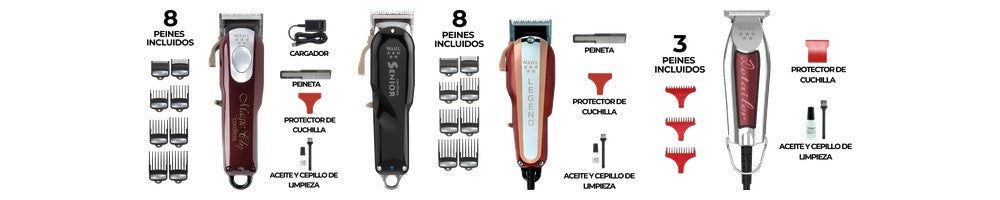 Línea Wahl: Magic Clip Cordless, Senior, Legend y Detailer Trimmer