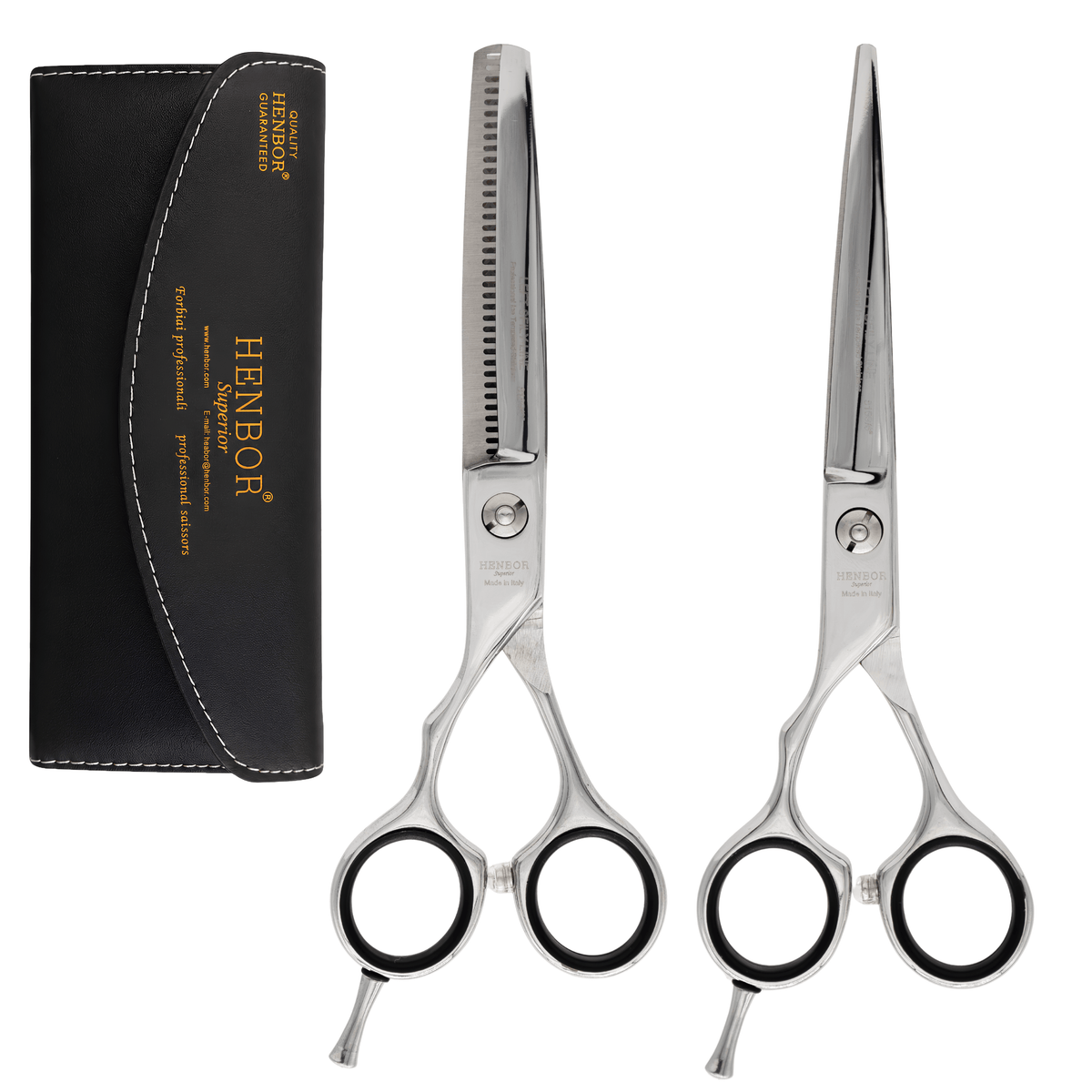 Set de Tijeras Zurdo HENBOR 815s Silver 6''