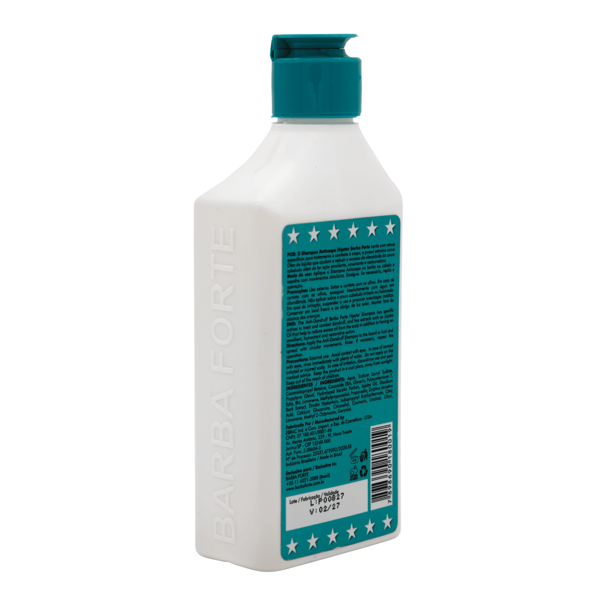 Shampoo Anticaspa Barba y Cabello Hipster 250ml