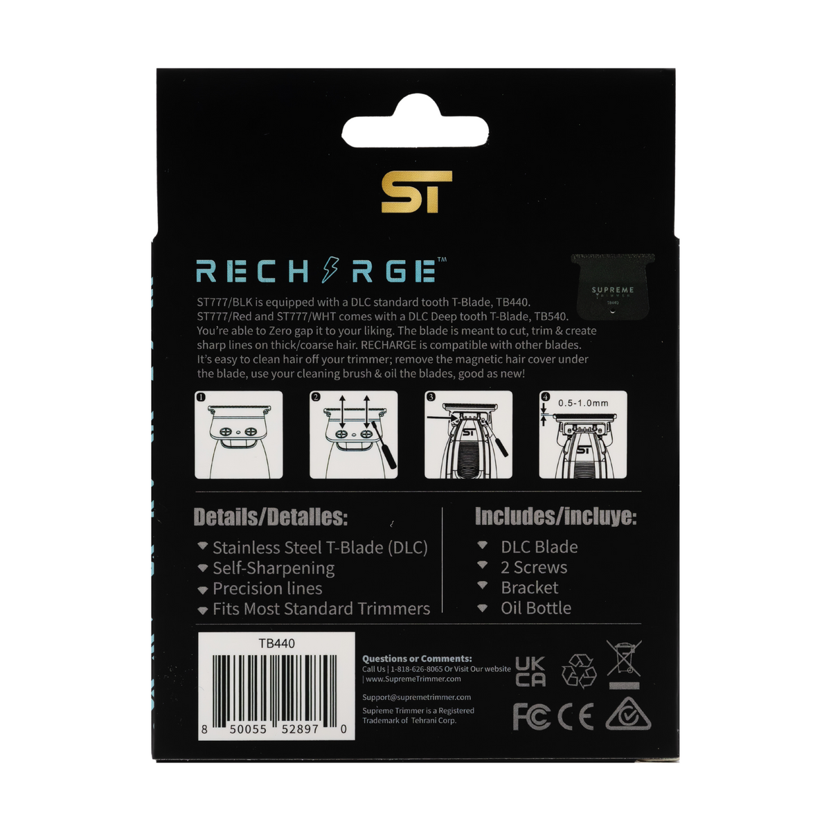 Cuchilla DLC TB 440 Trimmer Supreme/Skeleton