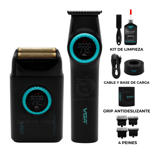 Set VGR Trimmer V977 + Shaver V377 Black