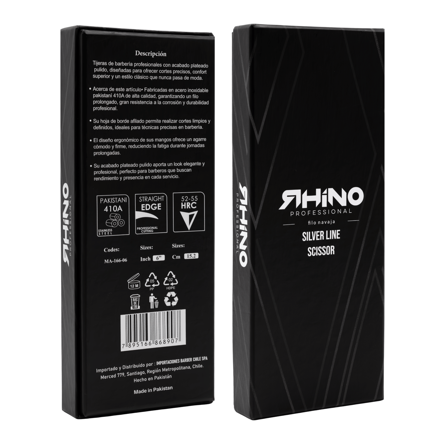 Tijera Filo Navaja Rhino Silver Line 6'