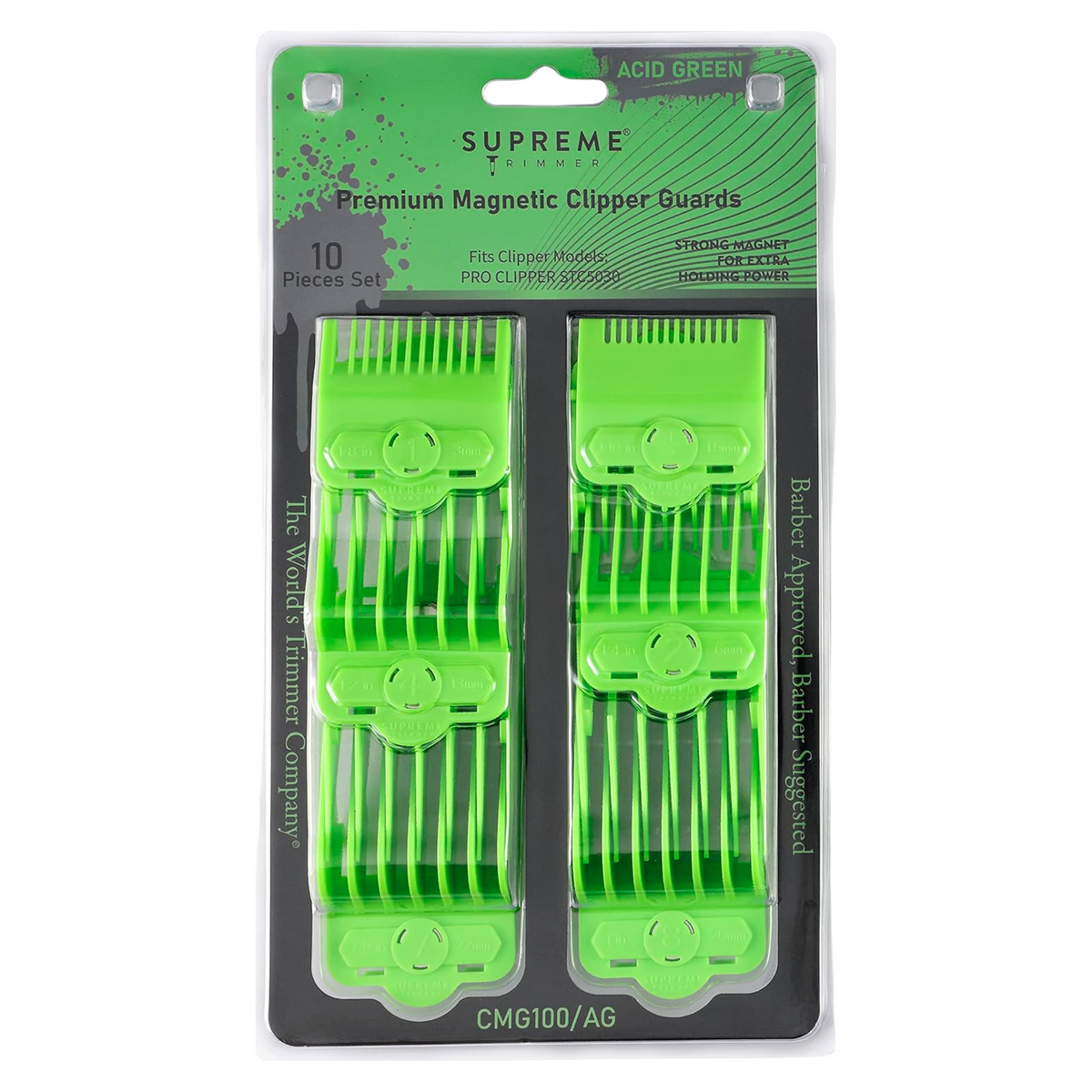 Set de Peines Magnéticos Supreme Trimmer 0,5 - 8 Green