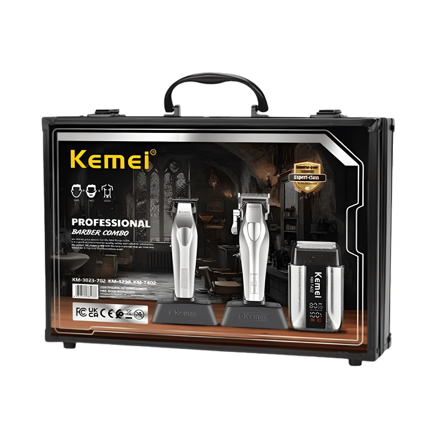Combo Kemei s3 Clipper + Trimmer + Shaver + Maleta