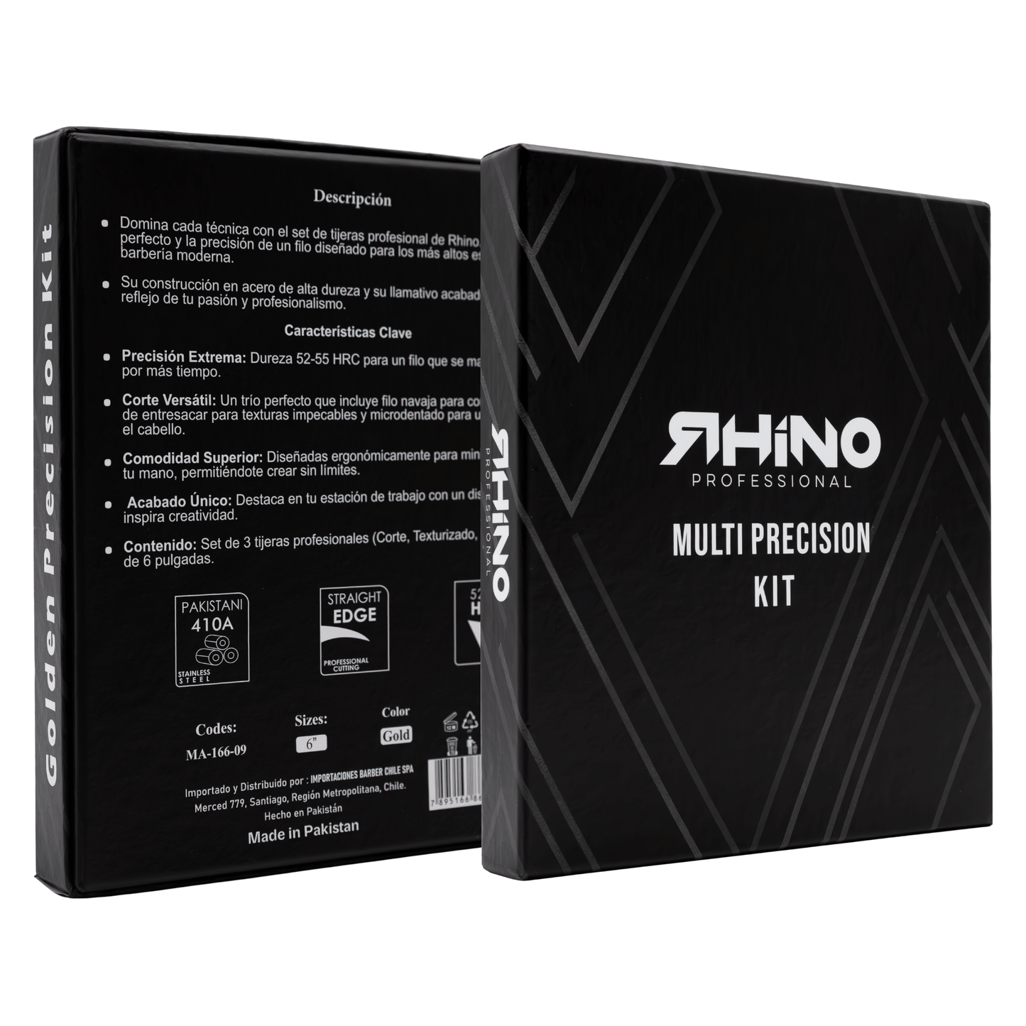 Set de 3 Tijeras Rhino Tornasol - Filo Navaja, Microdentada y Esculpidora