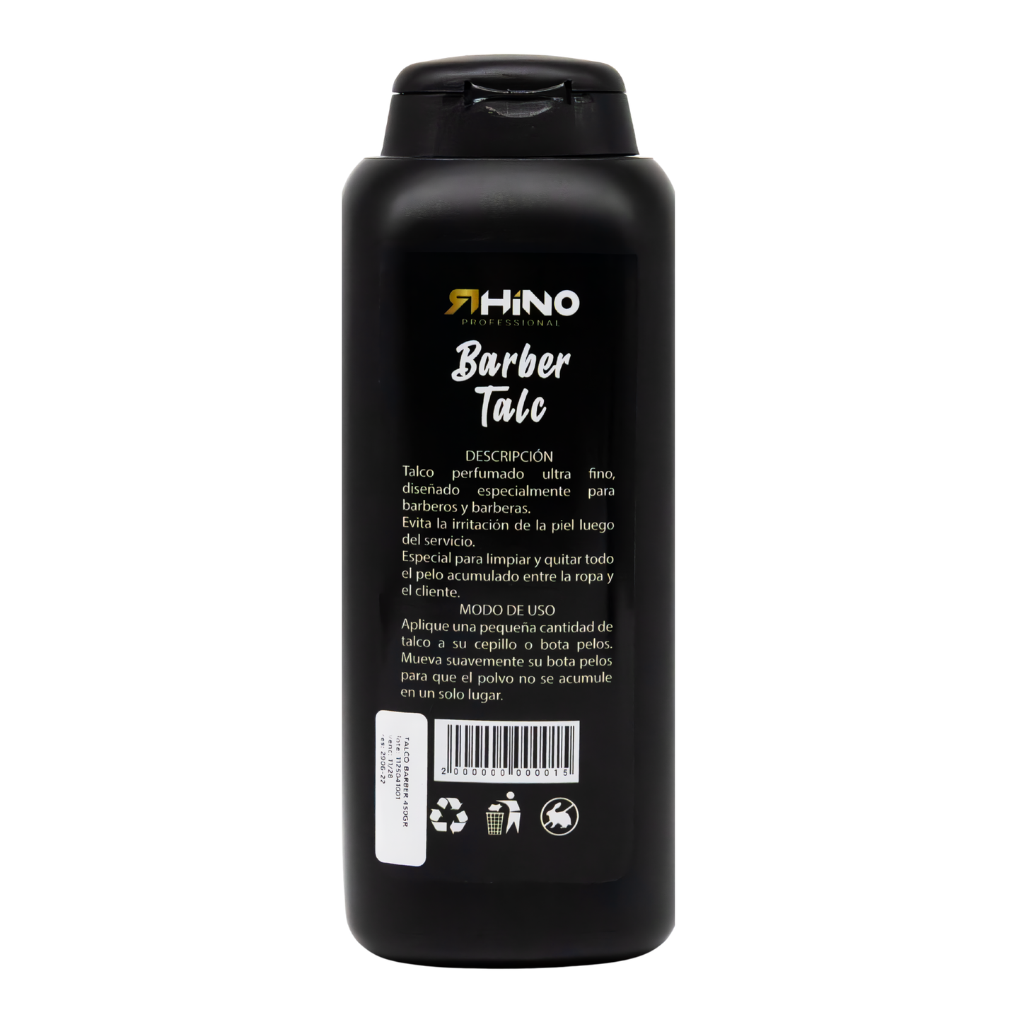 Talco de Barbero Rhino Magnetic 450g Perfumado