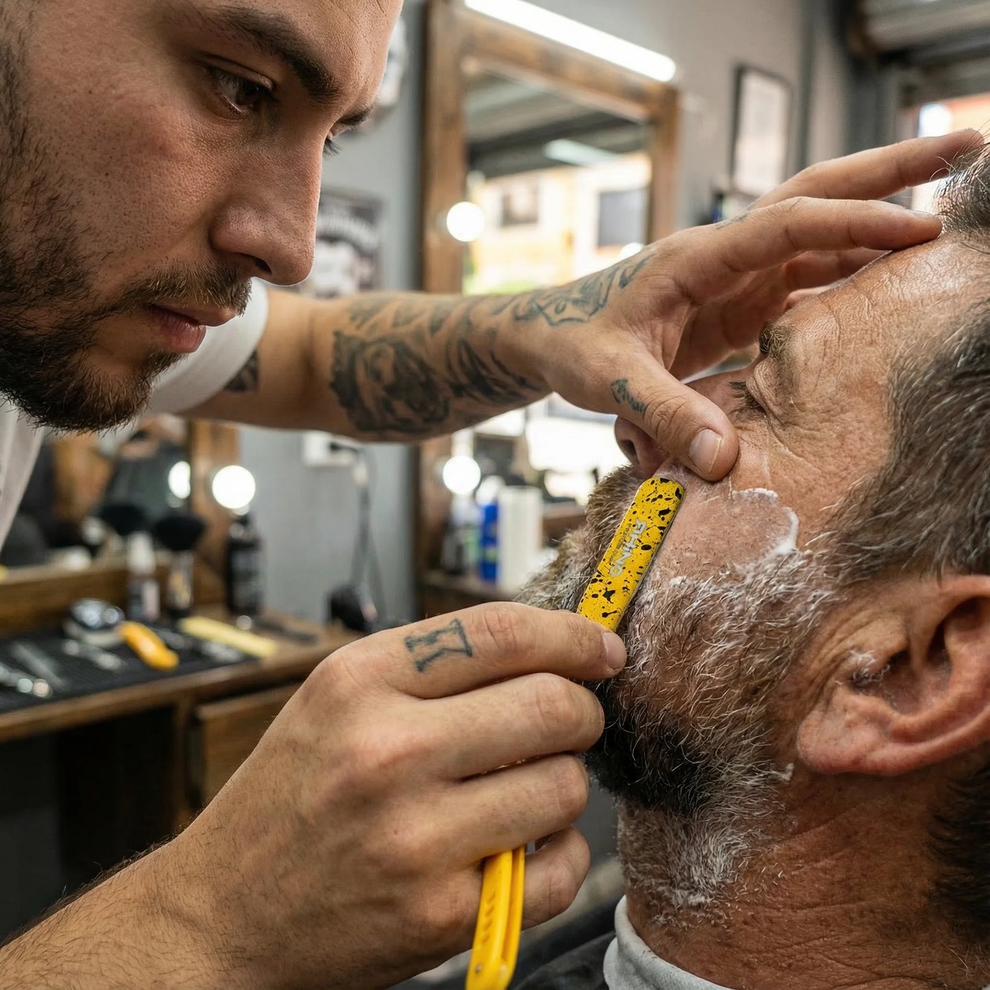 Porta Navaja Rhino Amarillo