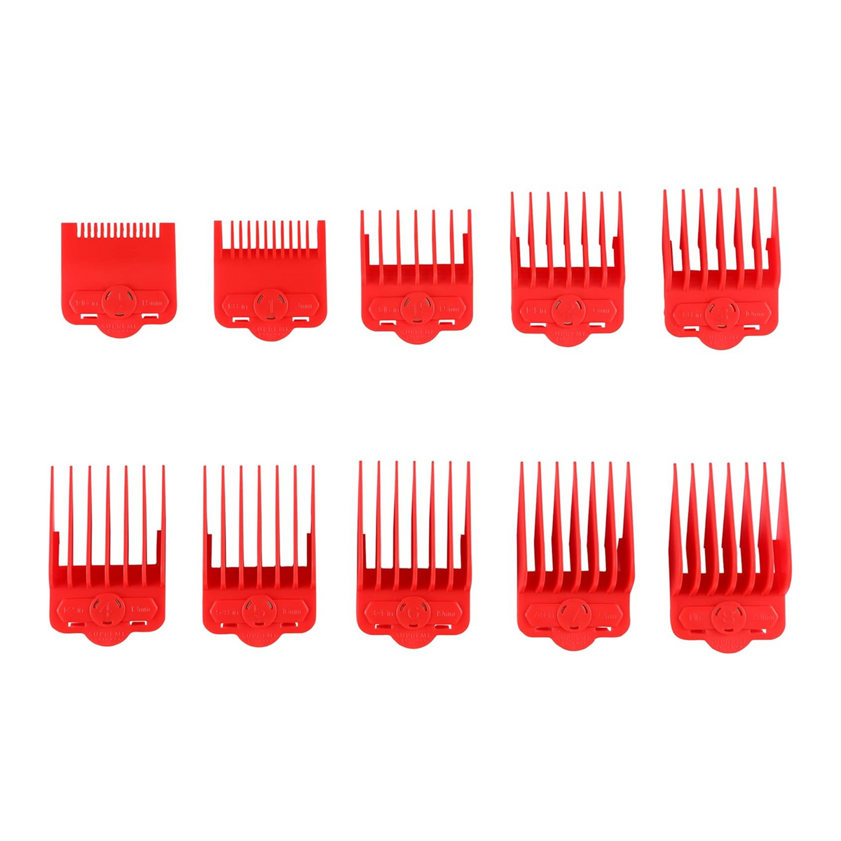 Set de Peines  Supreme Trimmer Magnéticos 0,5 - 8 Red
