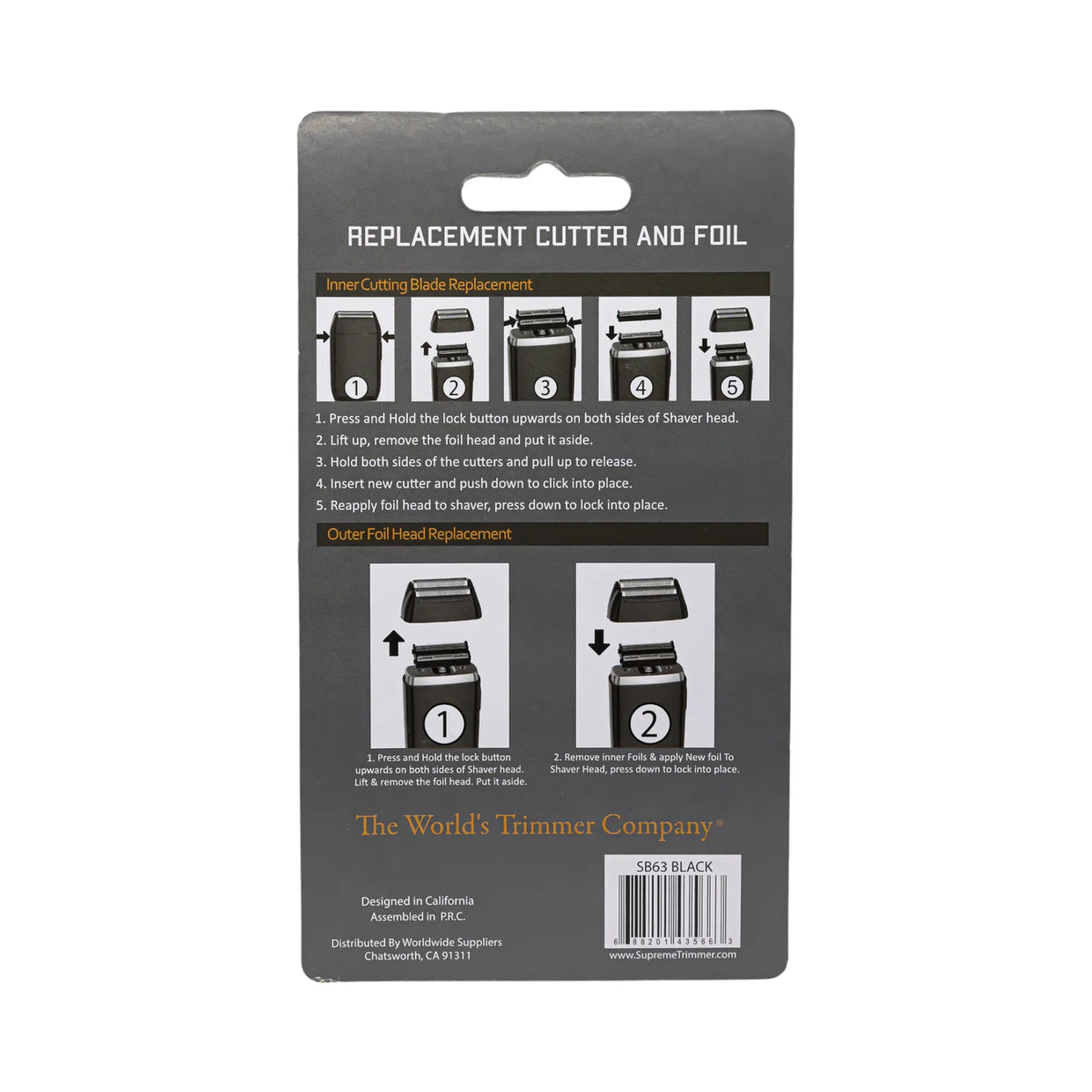 Repuesto Supreme Trimmer para Shaver Crunch Silver