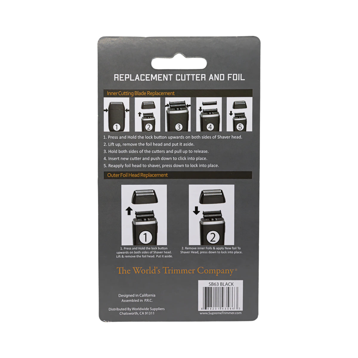 Repuesto Supreme Trimmer para Shaver Crunch Black