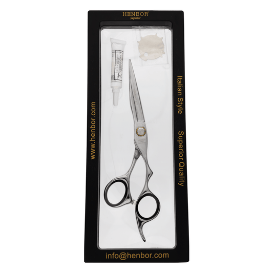 Tijera HENBOR 848 Italian Line Filo Navaja Silver 6''