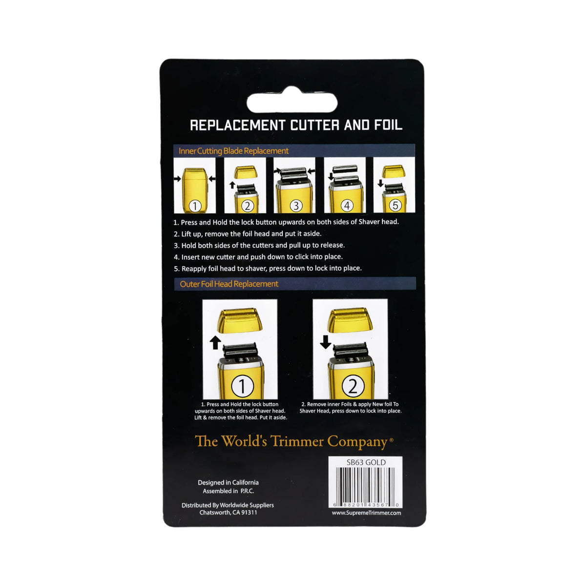 Repuesto Supreme Trimmer para Shaver Crunch Gold