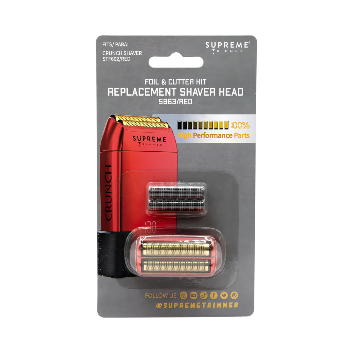 Repuesto Supreme Trimmer  para Shaver Crunch Red