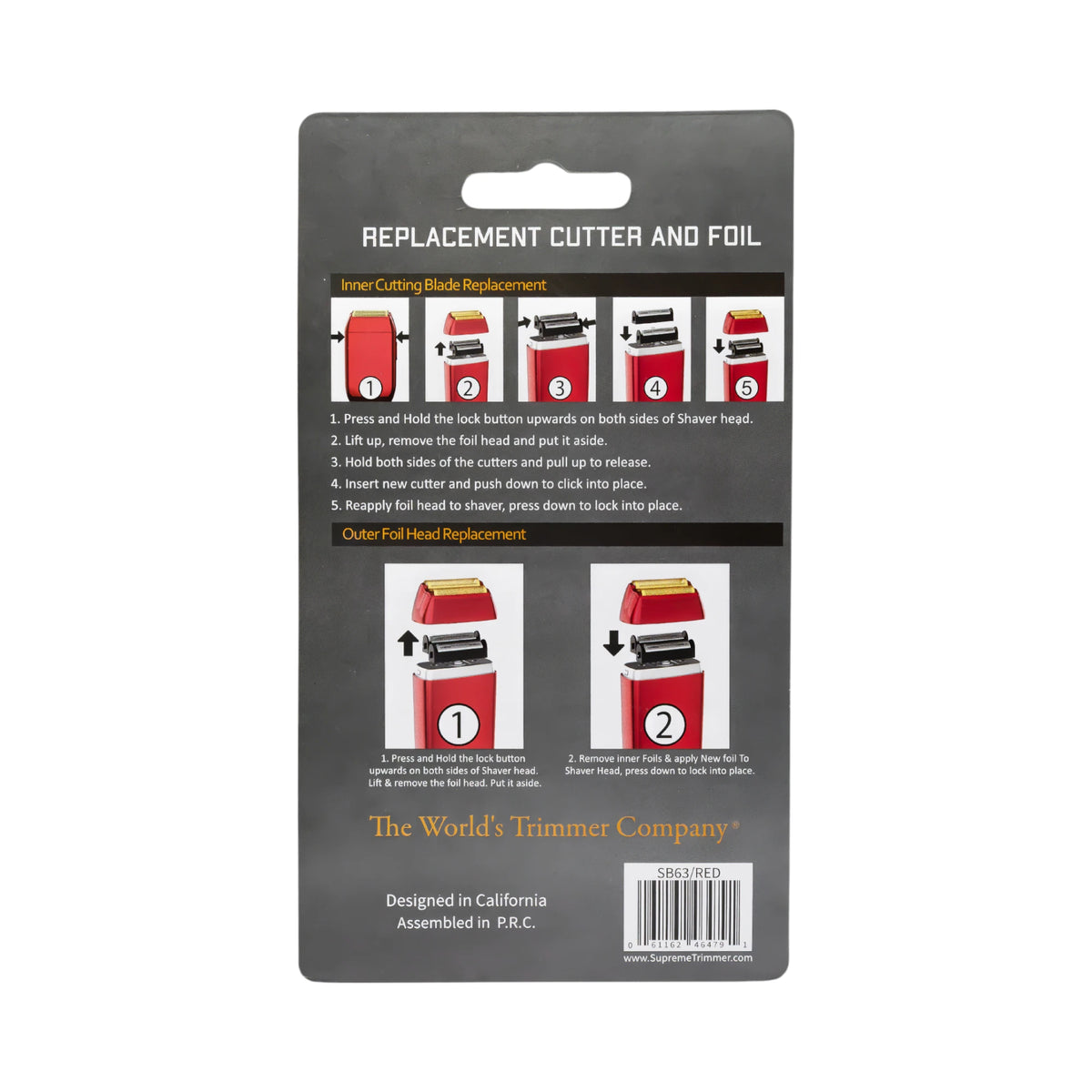 Repuesto Supreme Trimmer  para Shaver Crunch Red