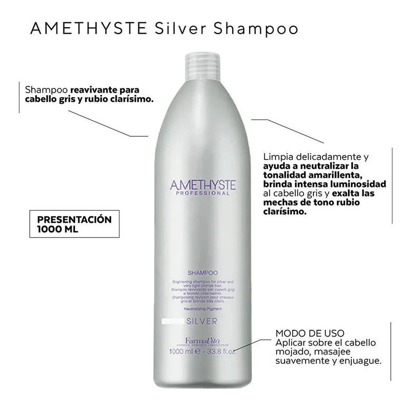 Shampoo Silver Farmavita Amethyste 1000ml