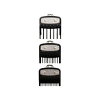 Set de 3 peines INTERMEDIOS metálicos color NEGRO para WAHL