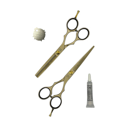 Set de Tijeras HENBOR 882 Gold 6''