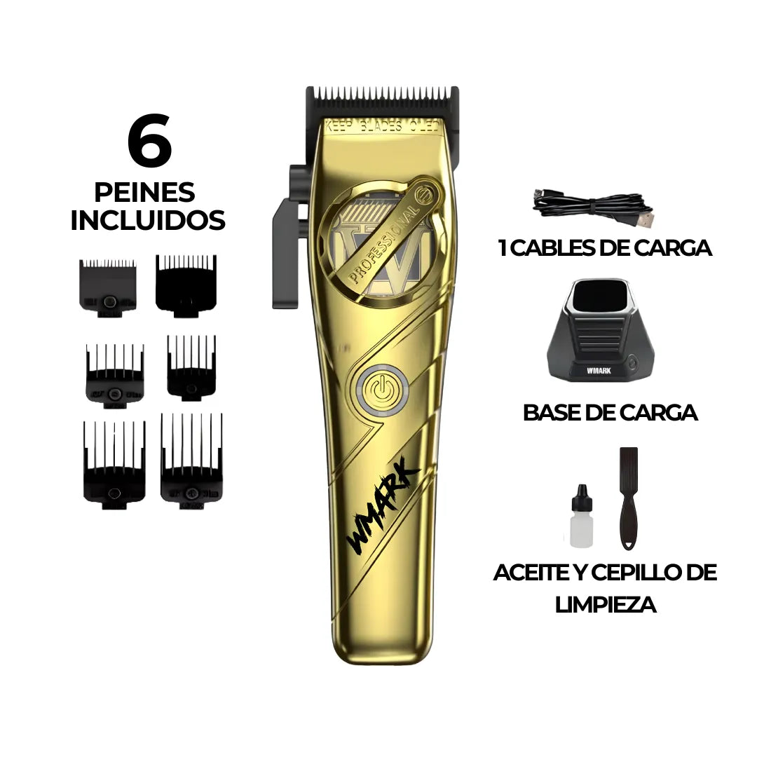 Kit Cortadora De Pelo + Trimmer Wmark NG-8613 Gold