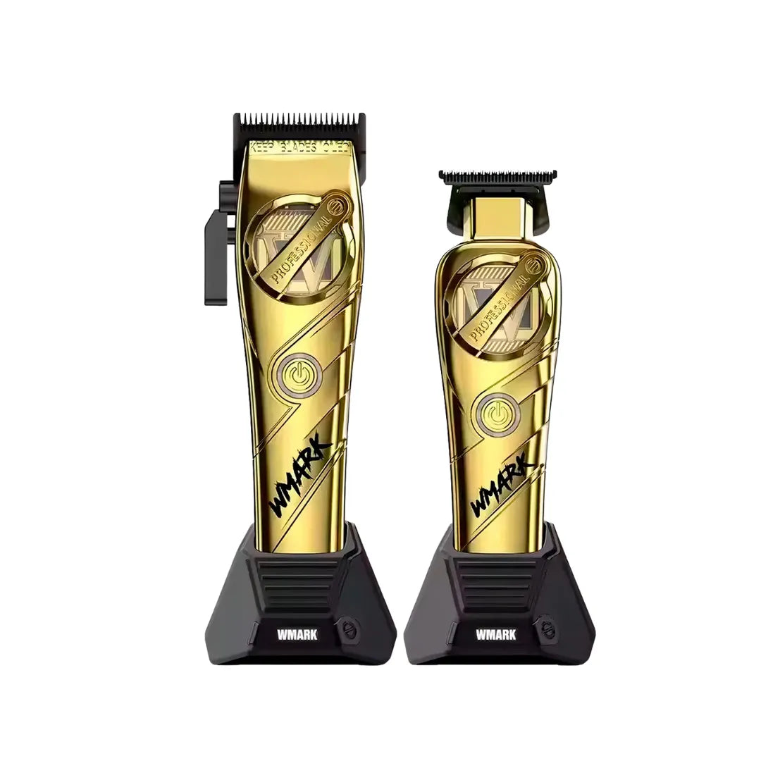 Kit Cortadora De Pelo + Trimmer Wmark NG-8613 Gold