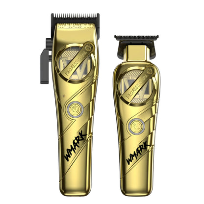 Kit Cortadora De Pelo + Trimmer Wmark NG-8613 Gold