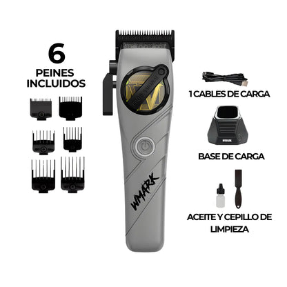 Kit Cortadora De Pelo + Trimmer Wmark NG-8613 Gris