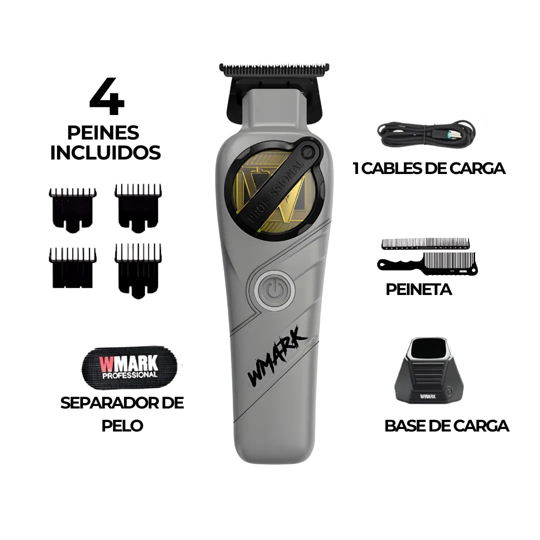 Kit Cortadora De Pelo + Trimmer Wmark NG-8613 Gris