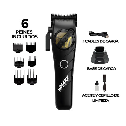 Kit Cortadora De Pelo + Trimmer Wmark NG-8613 Negro