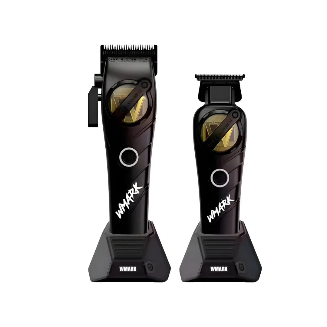 Kit Cortadora De Pelo + Trimmer Wmark NG-8613 Negro