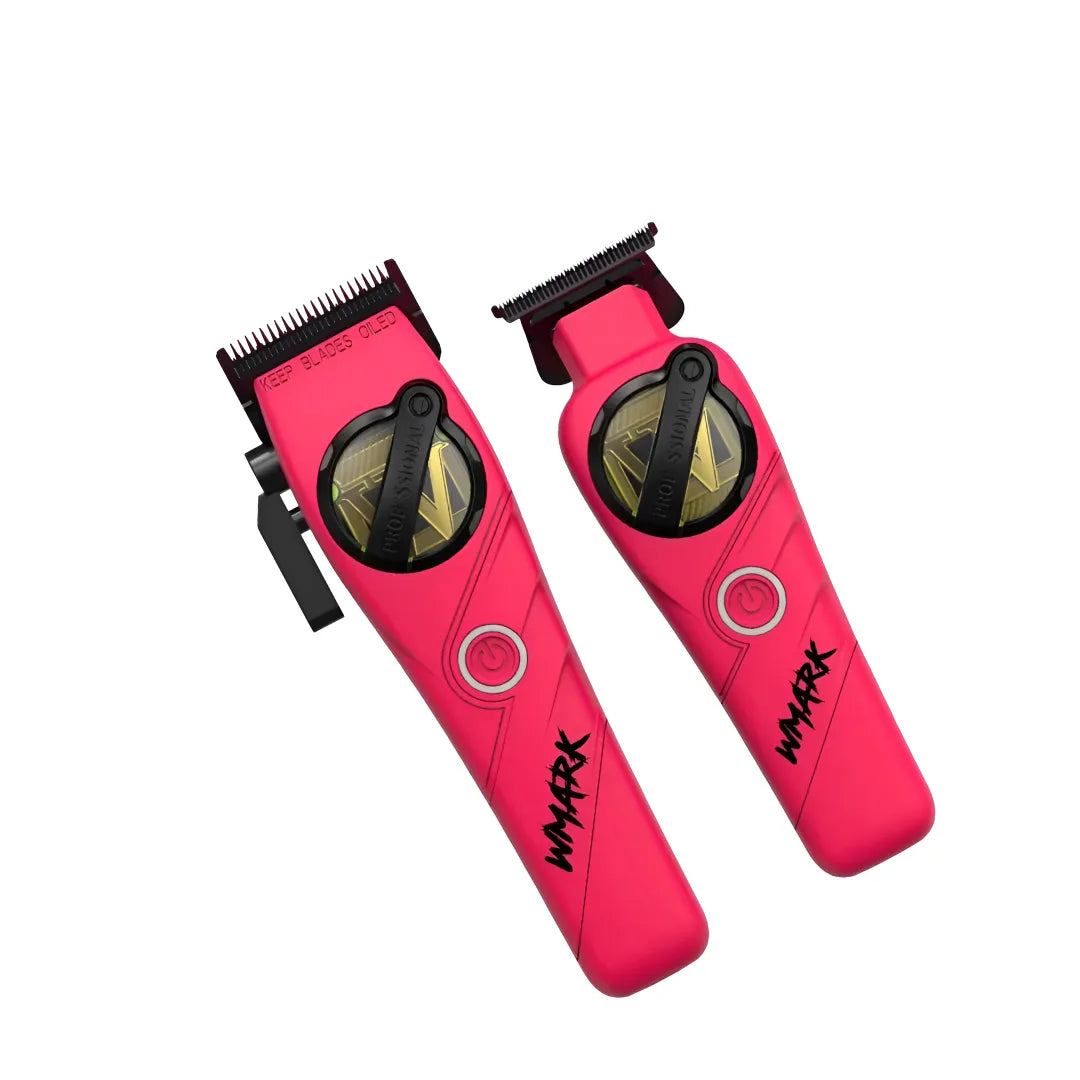 Kit Cortadora De Pelo + Trimmer Wmark NG-8613 Rosado