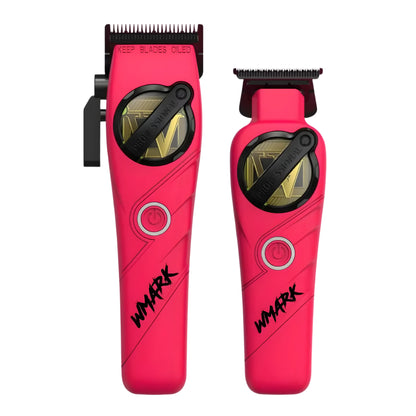 Kit Cortadora De Pelo + Trimmer Wmark NG-8613 Rosado