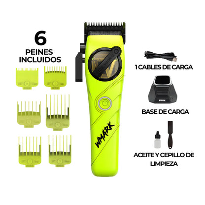 Kit Cortadora De Pelo + Trimmer Wmark NG-8613 Verde