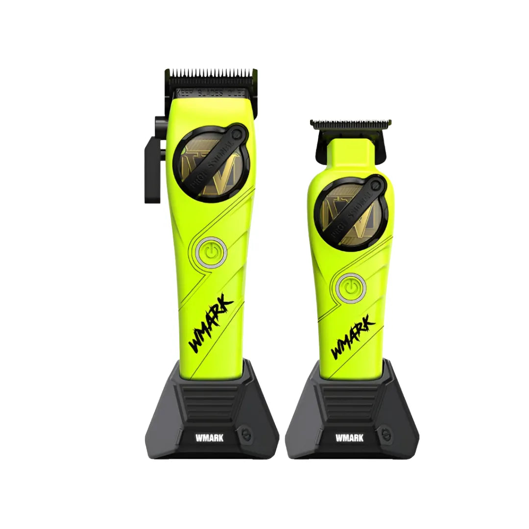 Kit Cortadora De Pelo + Trimmer Wmark NG-8613 Verde