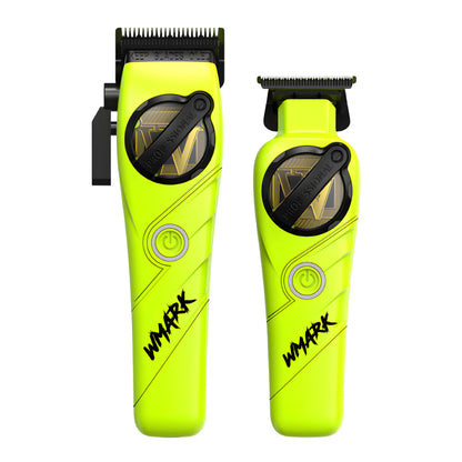Kit Cortadora De Pelo + Trimmer Wmark NG-8613 Verde