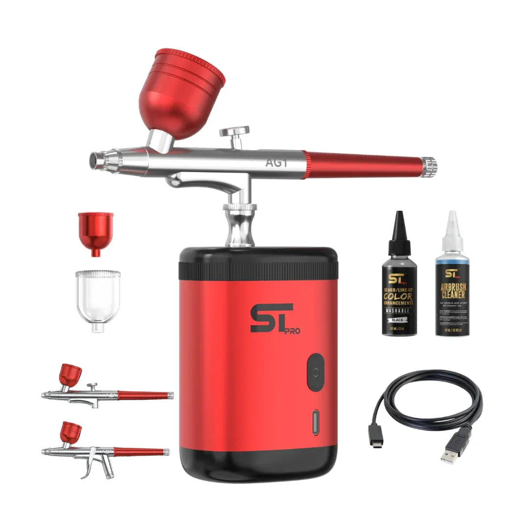 Kit Supreme Trimmer Aerógrafo Rojo