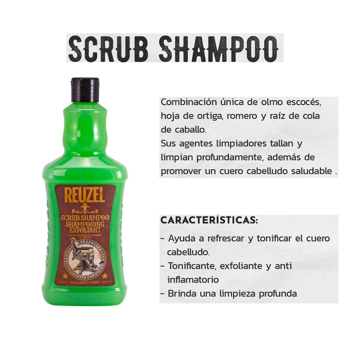 Reuzel Shampoo Exfoliante 1000ml Scrub