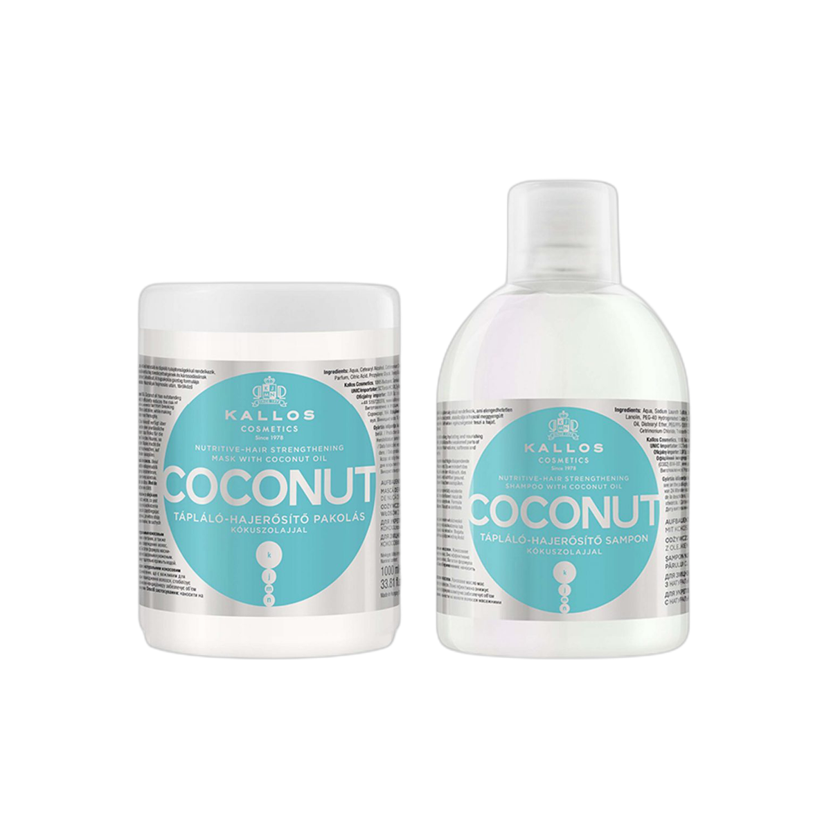 KALLOS - Set COCONUT Mask+Shampoo 1000ml