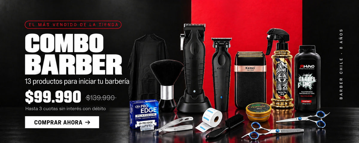 Combo Barber: los 13 productos del kit para iniciar tu barbería a $99.990