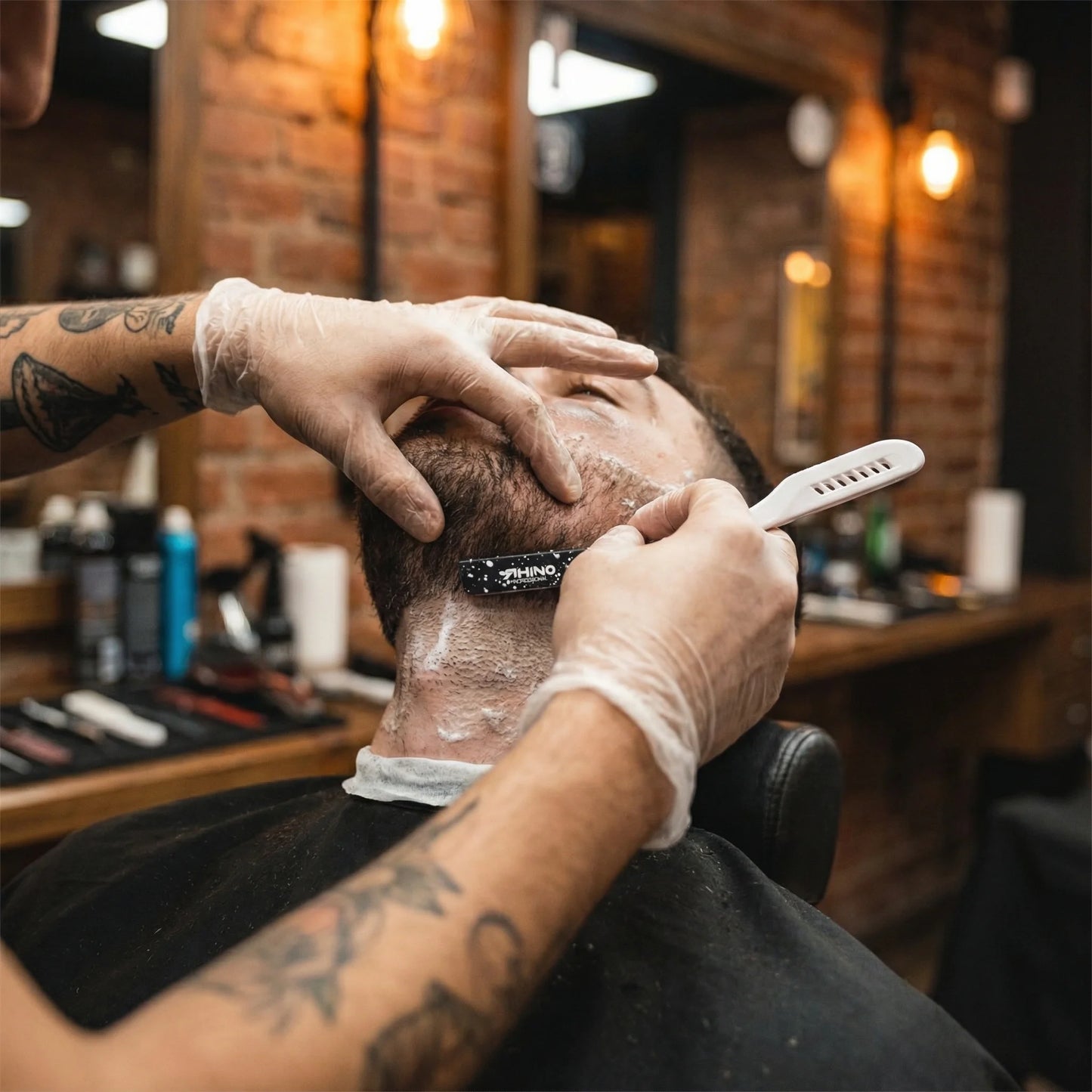 Porta Navaja Rhino Blanco y Negro