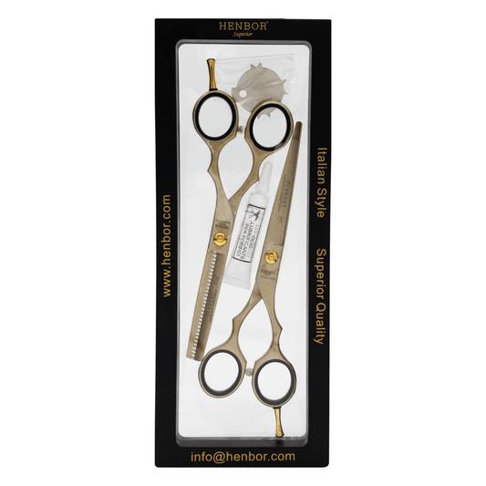 Set de Tijeras HENBOR 882 - Gold