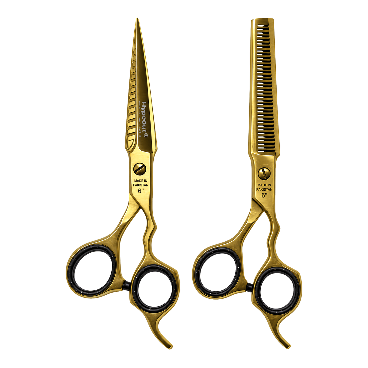 Par de Tijeras 6'' Hypecut Gold Engraved