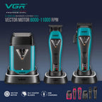 Maquina De Cortar Pelo VGR V-035 S3 Motor Vector + Carcasa Maletín
