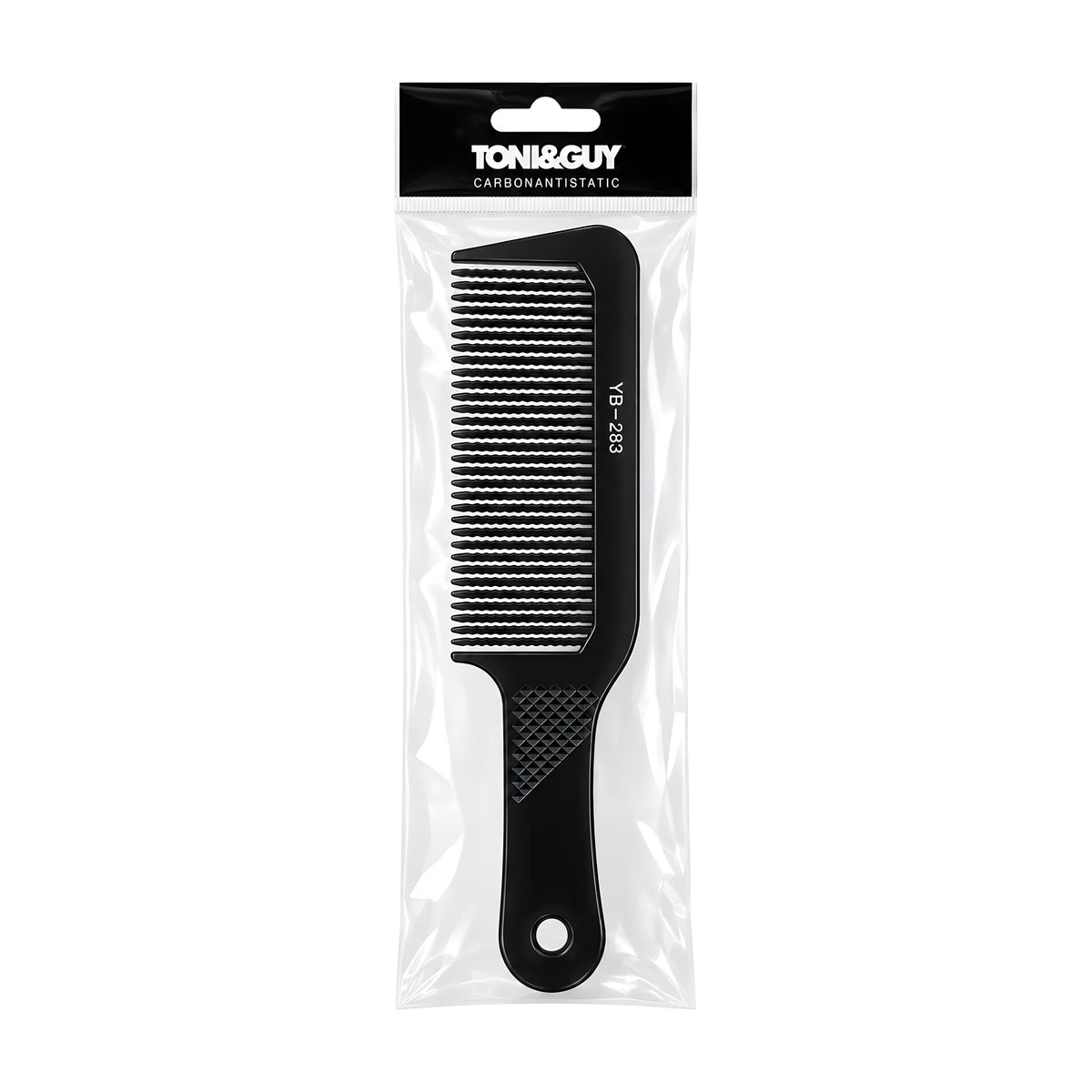 Peineta Toni&Guy YB-283 Flat Top en su empaque Carbon Antistatic