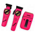 Combo WMARK NG-1613 3 en 1 Barber Kit Rosado: clipper, trimmer y shaver